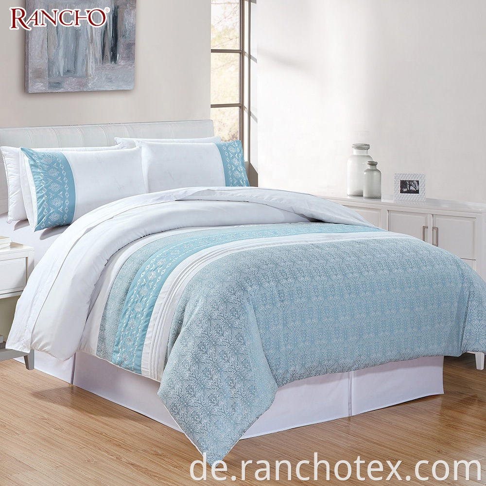 Hochwertige Königin Quilt Luxus Jacquard Stoff Bettwäsche Set Duvet Cover Set